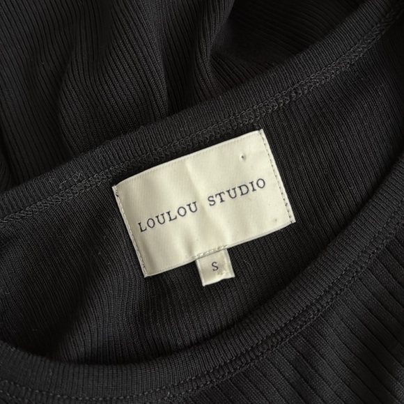 LOULOU STUDIO Black Adas T-Shirt S - Picture 11 of 12